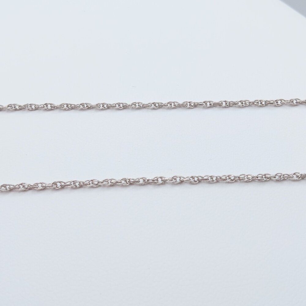 Vintage 925 Sterling Silver Rope Chain 19" Necklace